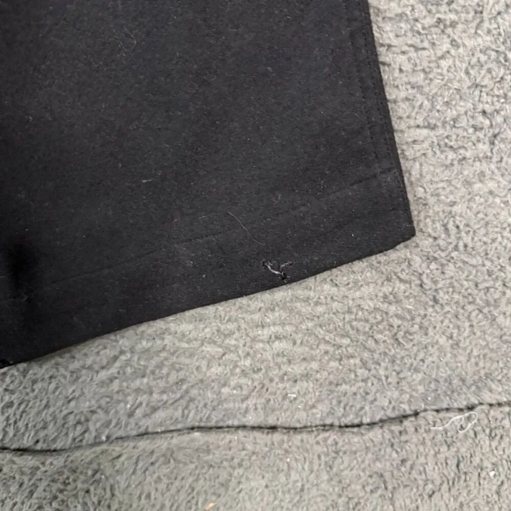 Vtg Banana Republic Pants Mens 35x34 Black Flannel Wool Slacks Straight Fit Y2K